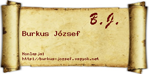 Burkus József névjegykártya