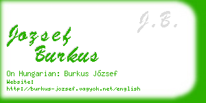 jozsef burkus business card